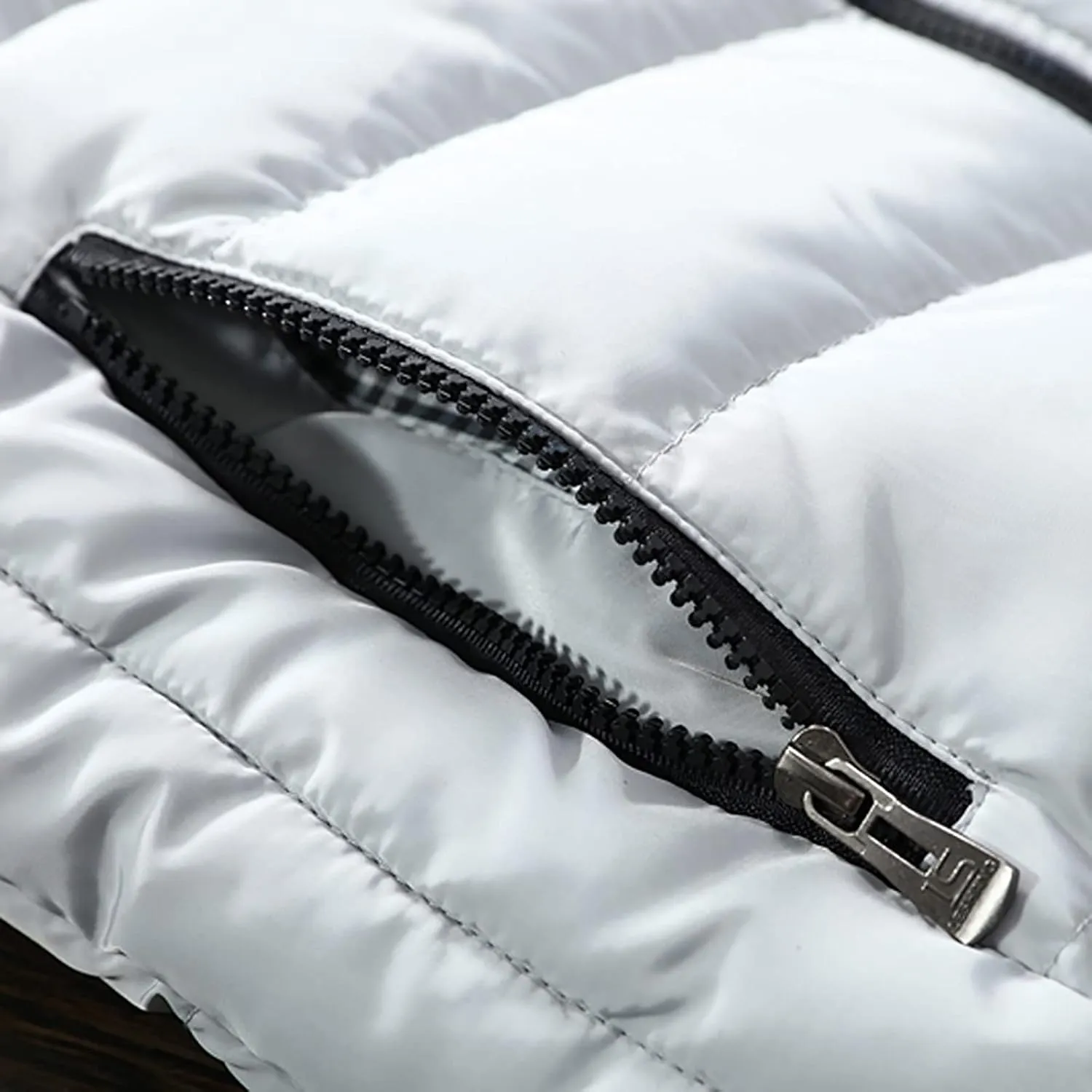 Jackets for Men Fall Winter Coats Padded Cotton Vest Warm Hooded Thick Tops Jacket Jackets