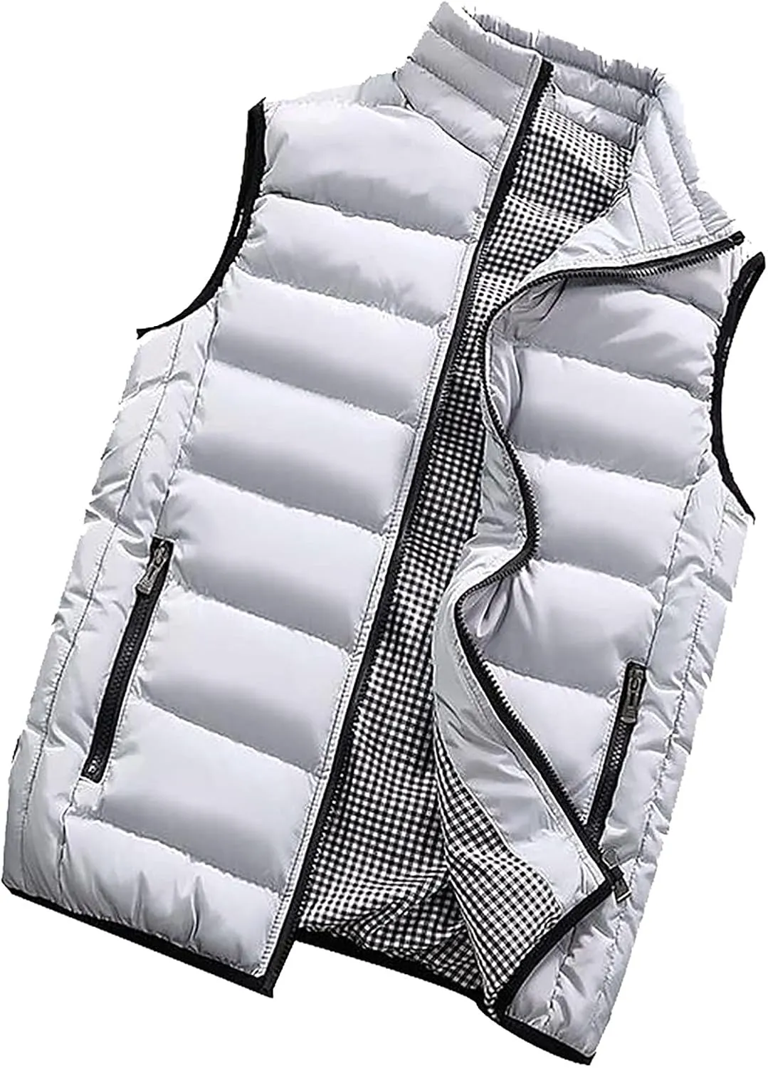 Jackets for Men Fall Winter Coats Padded Cotton Vest Warm Hooded Thick Tops Jacket Jackets