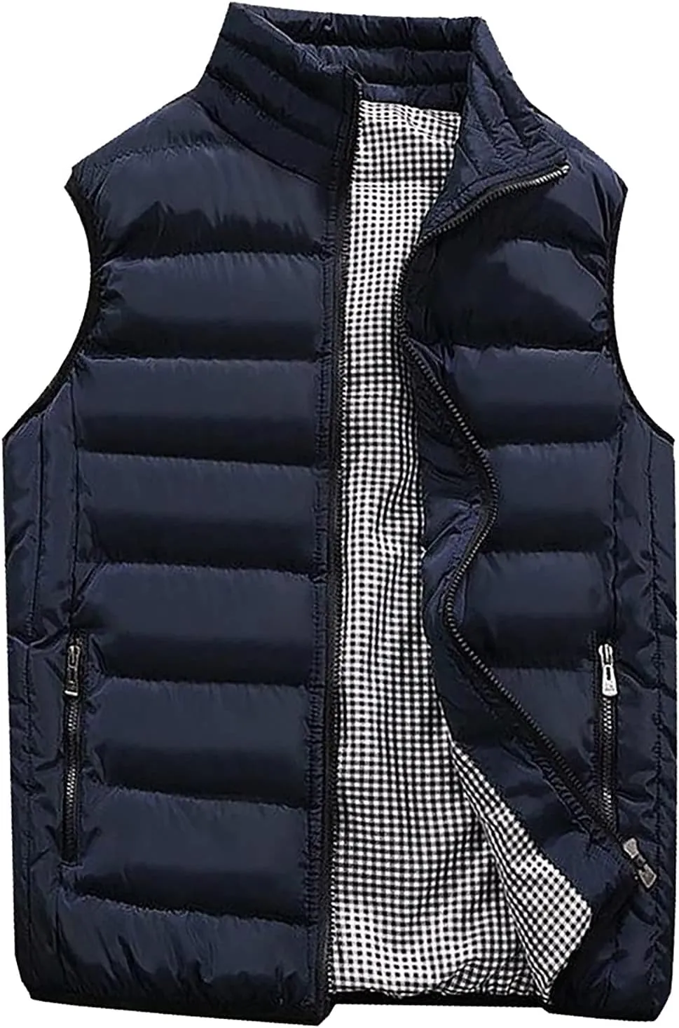 Jackets for Men Fall Winter Coats Padded Cotton Vest Warm Hooded Thick Tops Jacket Jackets
