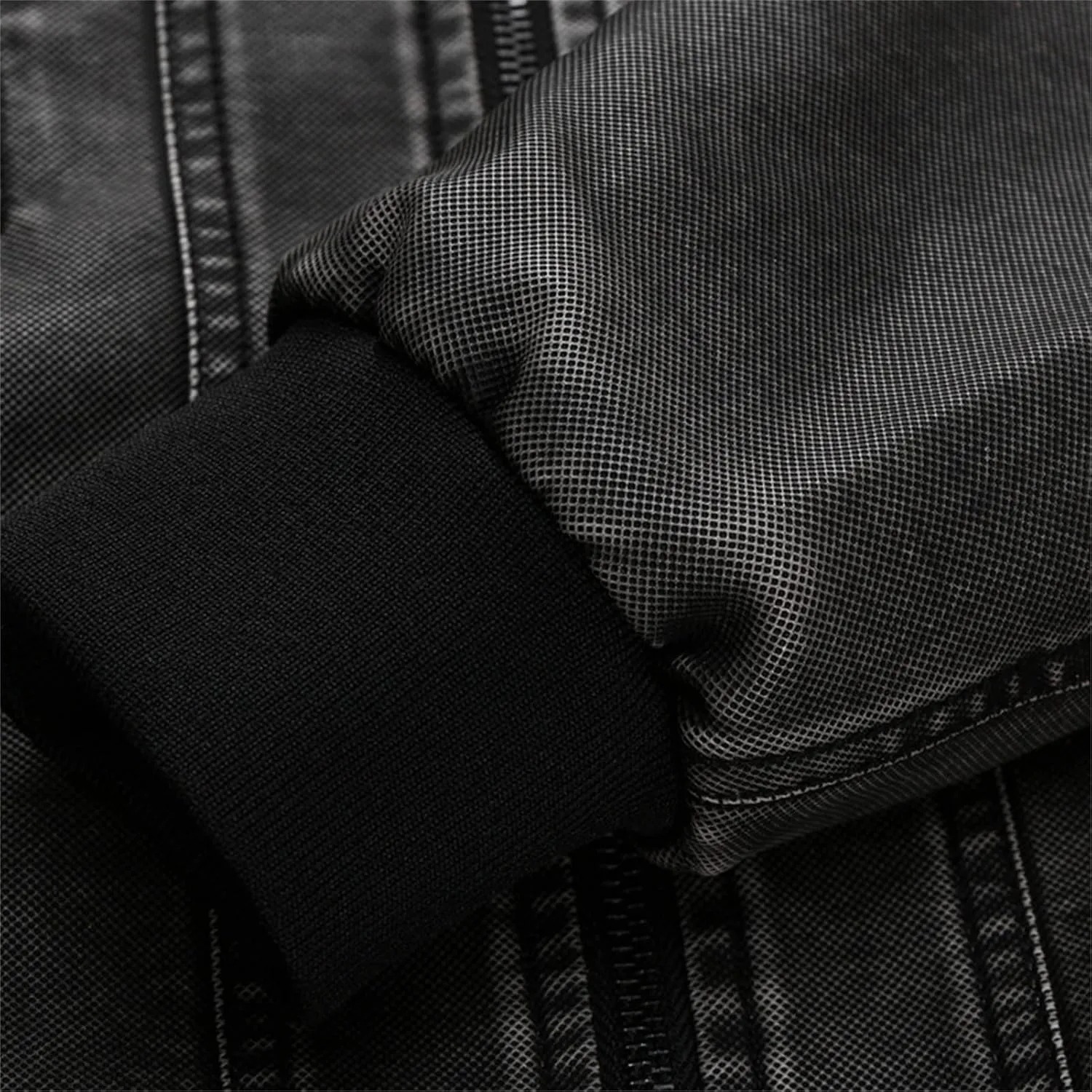 JEShifangjiusu Men'S Distressed Denim Jackets Classic Full Zipper Trucker Jean Coat Vintage Long Sleeve Jackets Outerwear