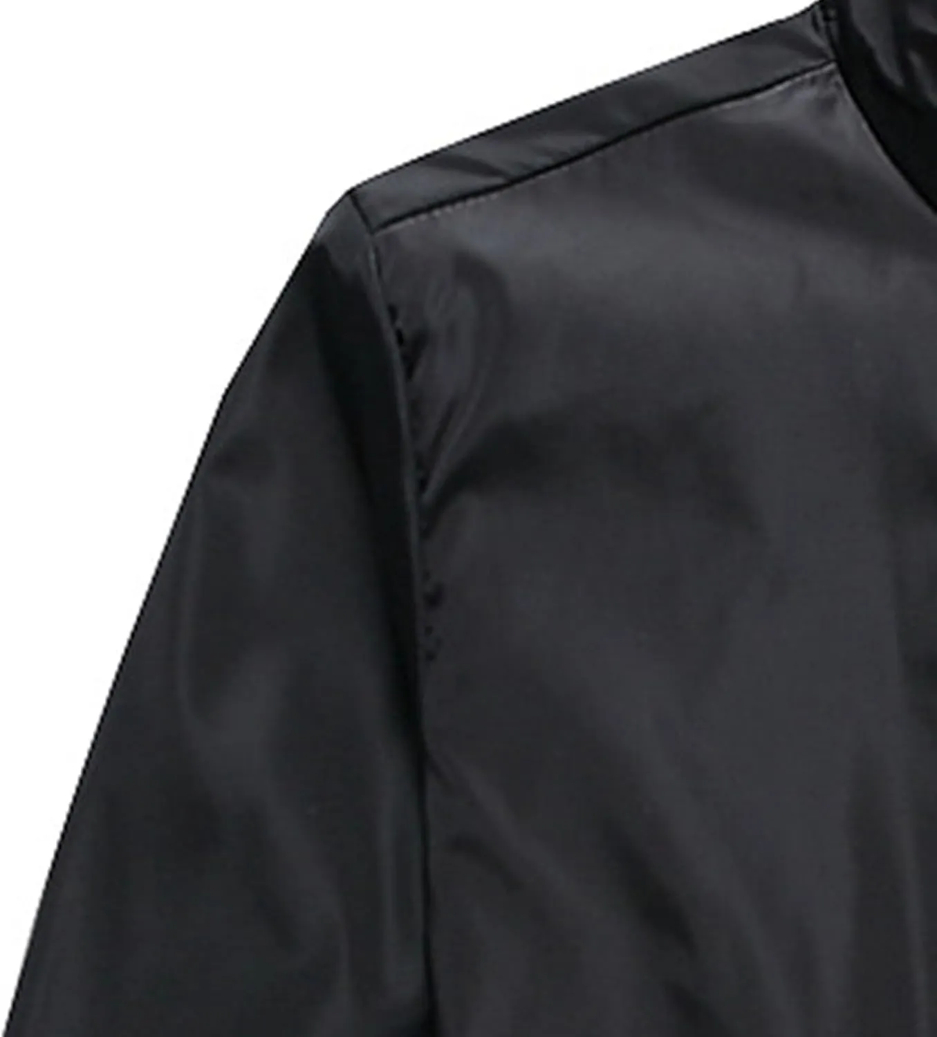 JEsilunmaMY Men's Casual Business Jackets Full Zip Stand Collar Lightweight Jackets Windproof Windbreaker Bomber Coat