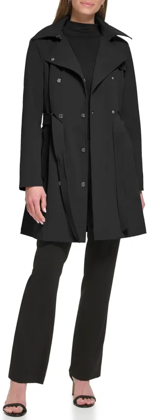 Karl Lagerfeld Paris Women's Belted Trench Coat