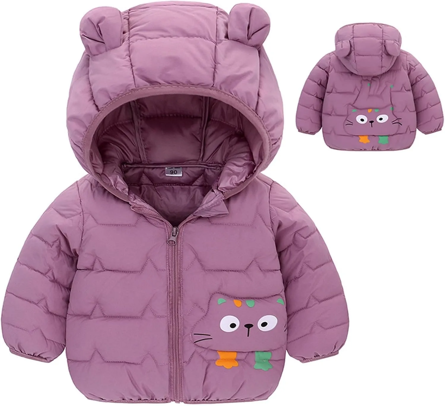 Kids Boys Girls Winter Puffer Jacket Hooded Kids Waterproof Packable Soft Coat Warm Thick Down Coats Outwear