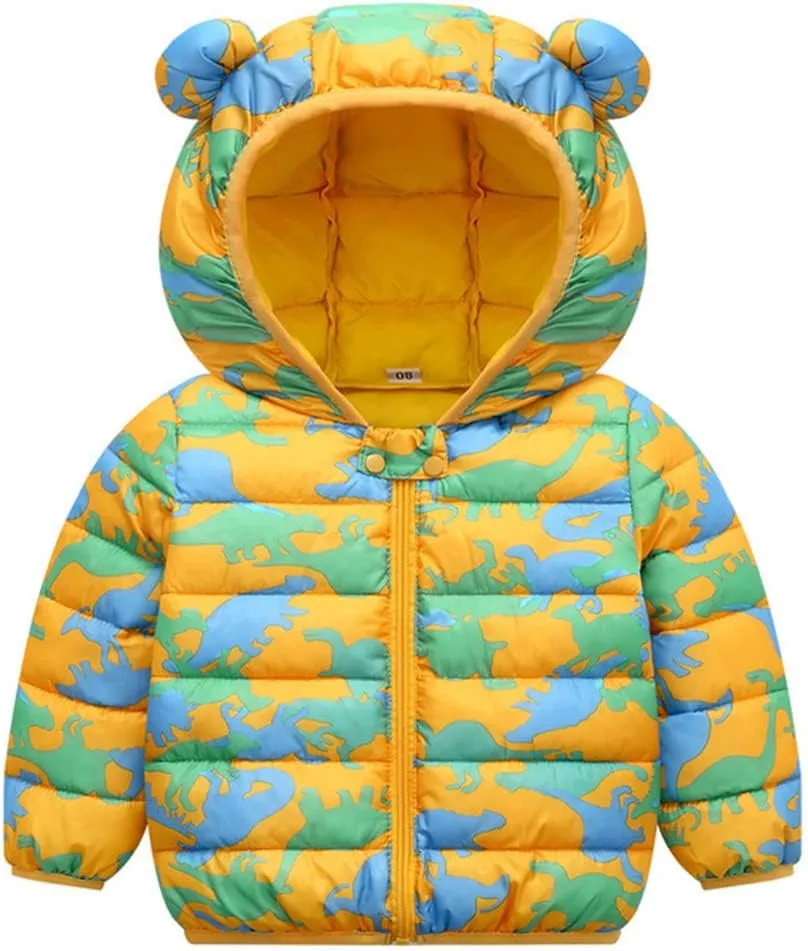 Kids Boys Girls Winter Puffer Jacket Hooded Kids Waterproof Packable Soft Coat Warm Thick Down Coats Outwear