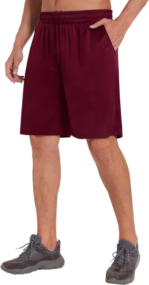 LalaHooK Basketball Gym Mens Shorts - Athletic Quick Dry Black Workout Shorts with Pockets for Casual Running Activewear