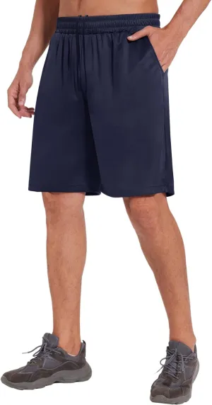 LalaHooK Basketball Gym Mens Shorts - Athletic Quick Dry Black Workout Shorts with Pockets for Casual Running Activewear