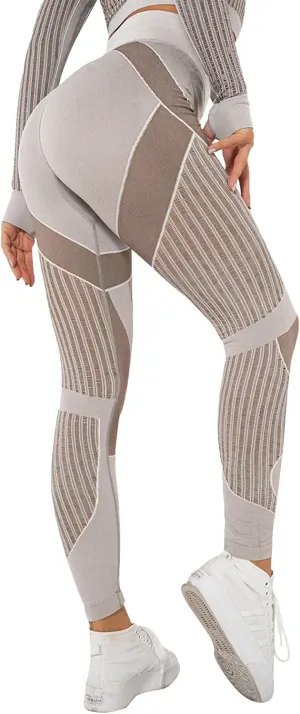 Leggings Compression Pants Women for Sports, Gym - high Waist Booty Scrunch Butt Yoga Pants, Fashion
