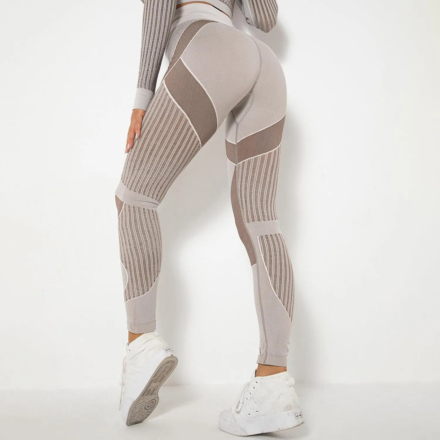 Leggings Compression Pants Women for Sports, Gym - high Waist Booty Scrunch Butt Yoga Pants, Fashion