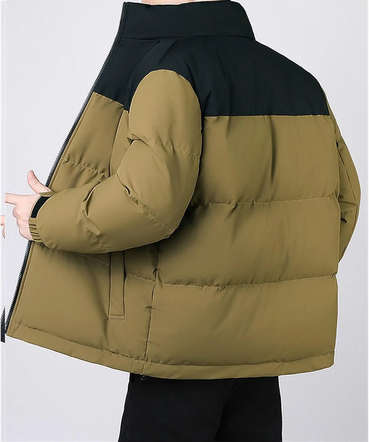 Maiyifu-GJ Men's Winter Puffer Jackets Warm Windproof Down Jacket for Men Thicken Quilted Padded Coat Windbreaker Outerwear
