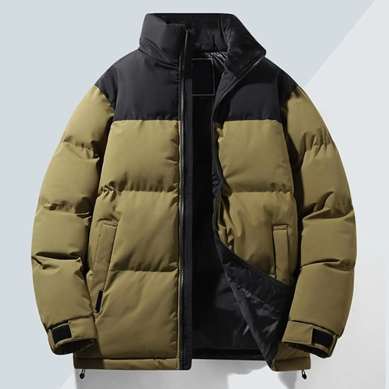 Maiyifu-GJ Men's Winter Puffer Jackets Warm Windproof Down Jacket for Men Thicken Quilted Padded Coat Windbreaker Outerwear