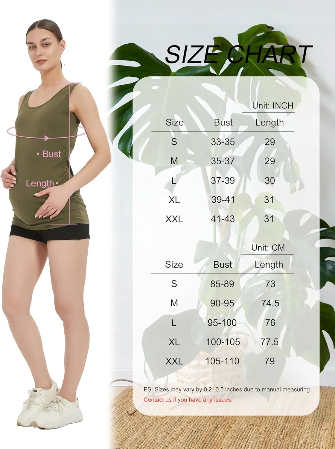Maternity Tank Top for Women Cotton Comfy SleevelessYoga Workout Pregnancy Basic Vest Athletic Mama Clothes