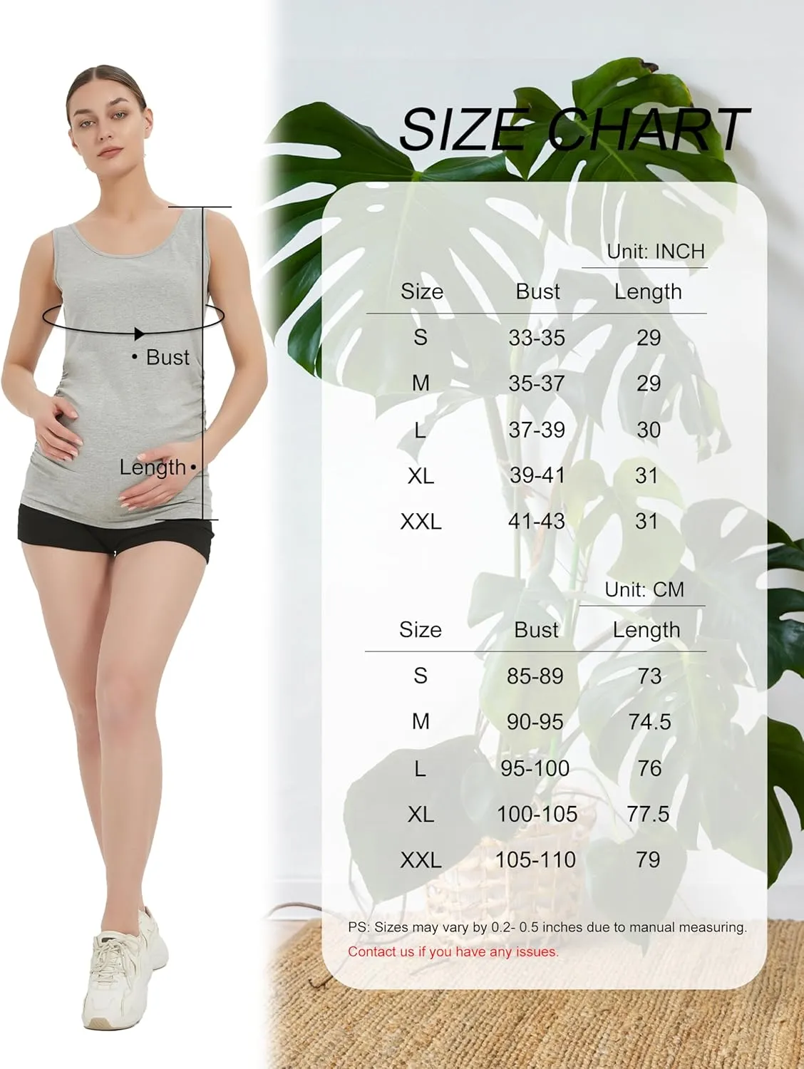 Maternity Tank Top for Women Cotton Comfy SleevelessYoga Workout Pregnancy Basic Vest Athletic Mama Clothes