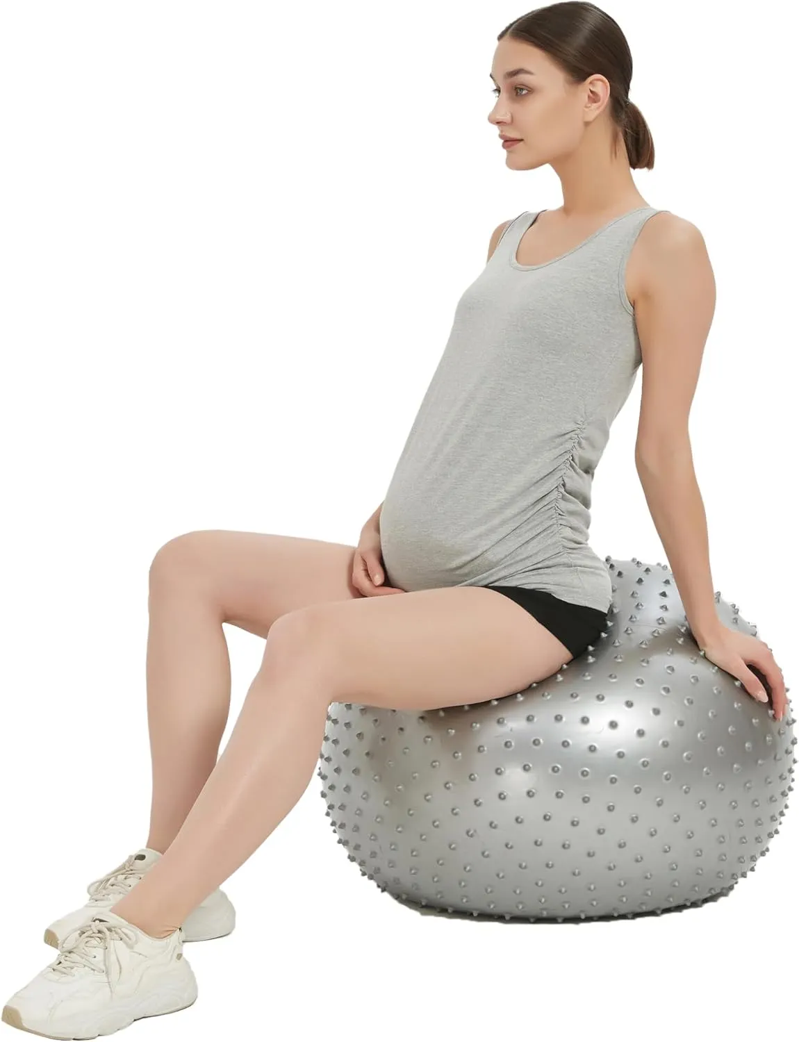 Maternity Tank Top for Women Cotton Comfy SleevelessYoga Workout Pregnancy Basic Vest Athletic Mama Clothes