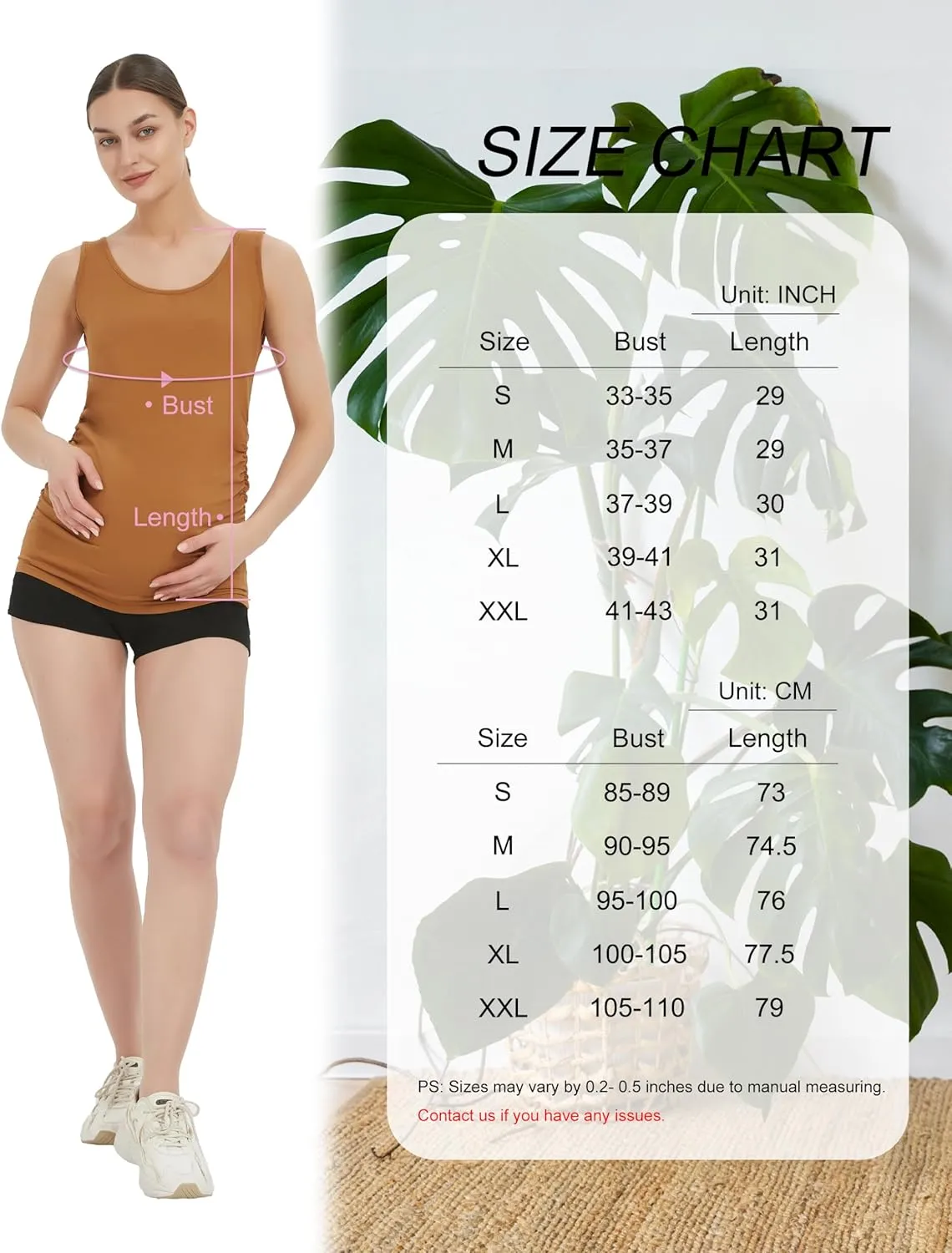 Maternity Tank Top for Women Cotton Comfy SleevelessYoga Workout Pregnancy Basic Vest Athletic Mama Clothes