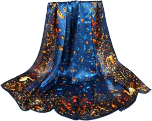 MEISEE 100% Pure Mulberry Silk Scarf 43”*43” Large Square Lightweight Headscarf Women’s Hair Wraps Shawls with Gift Packed