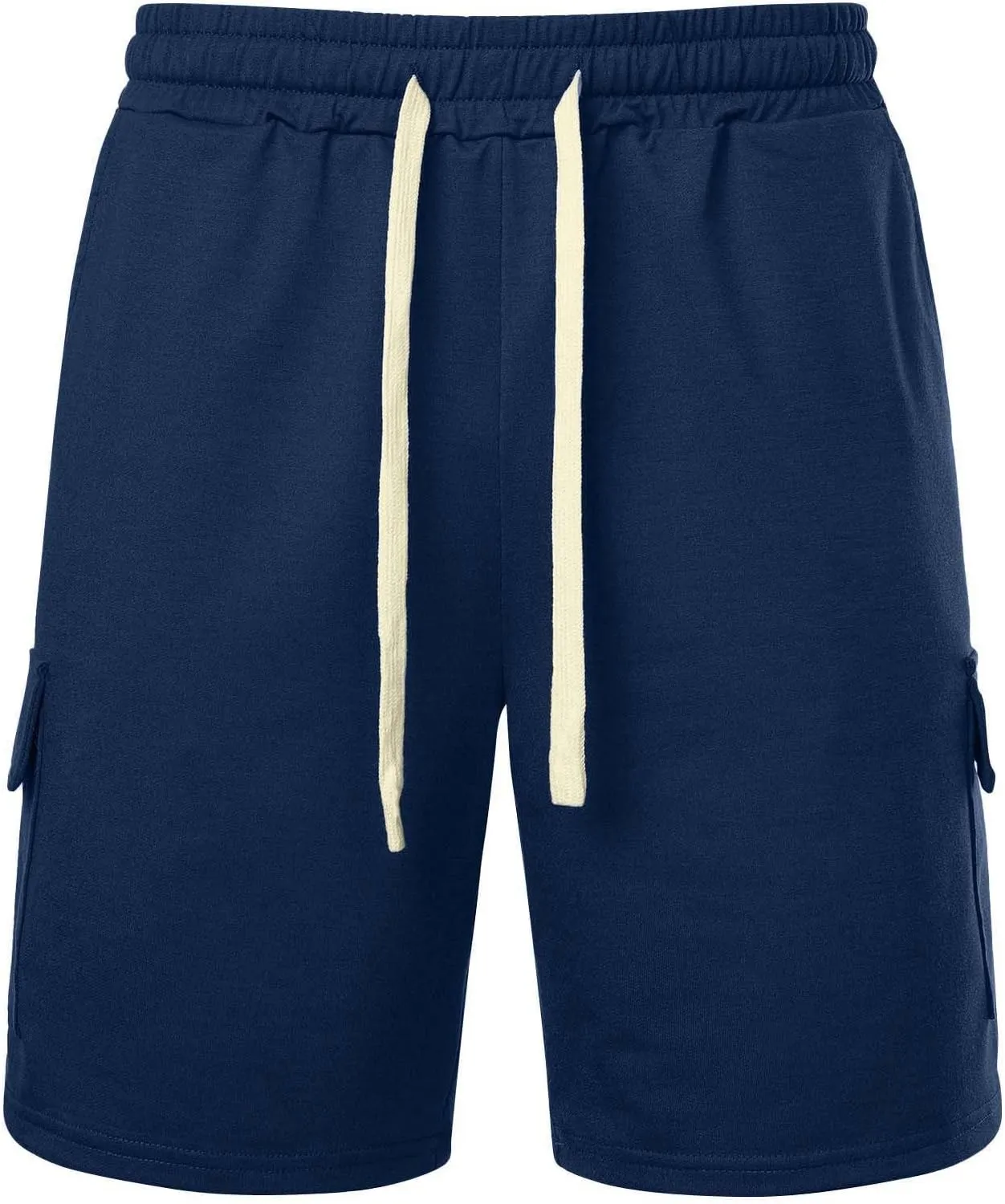 Men Elastic Waist Athletic Shorts with Drawstring Sports Gym Running Pants Quick Dry Workout Summer Activewear