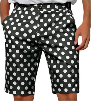 Men's Athletic Gym Shorts Quick Dry Dot Printed Casual Basketball Shorts with Pockets for Running Workout Activewear