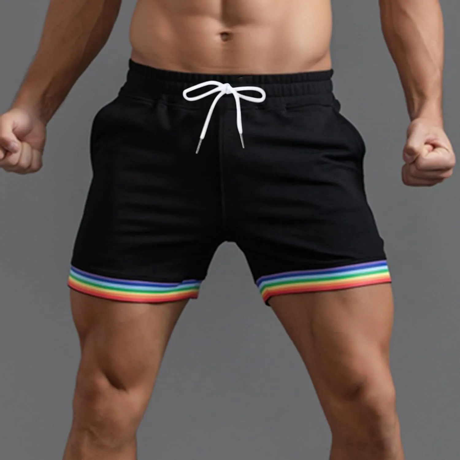 Men's Athletic Shorts Quick Dry Loose-Fit Lightweight Activewear Drawstring Running Workout Gym Shorts with Pockets