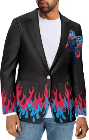 Men's Blazers & Suit Jackets Casual Lightweight Jackets with Pockets Long Sleeve Suit Blazer One Button
