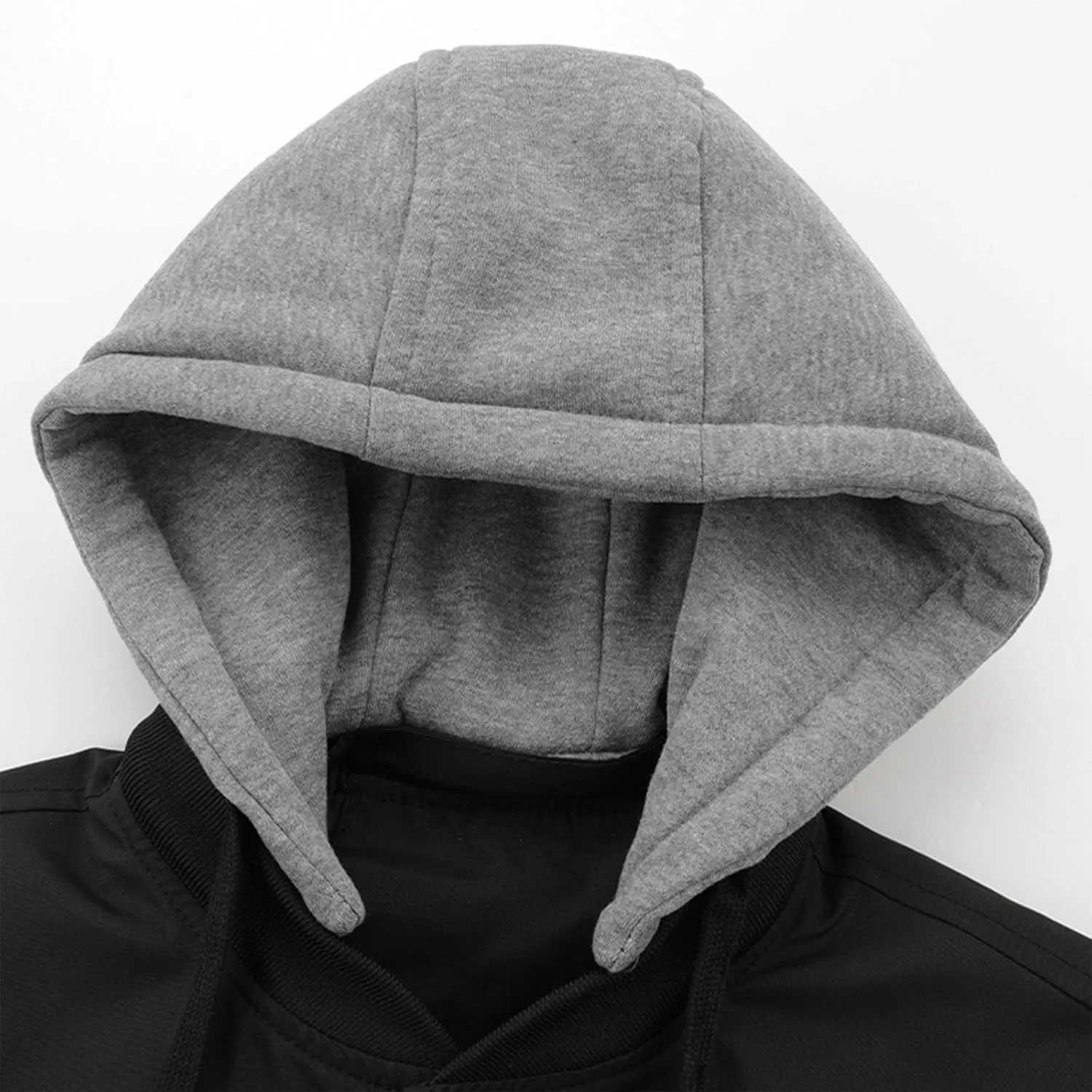 Men's Colorblock Hoodie Fashion Jacket Casual Button Down Long Sleeve Lightweight Regular Fit Hooded Shacket Jackets