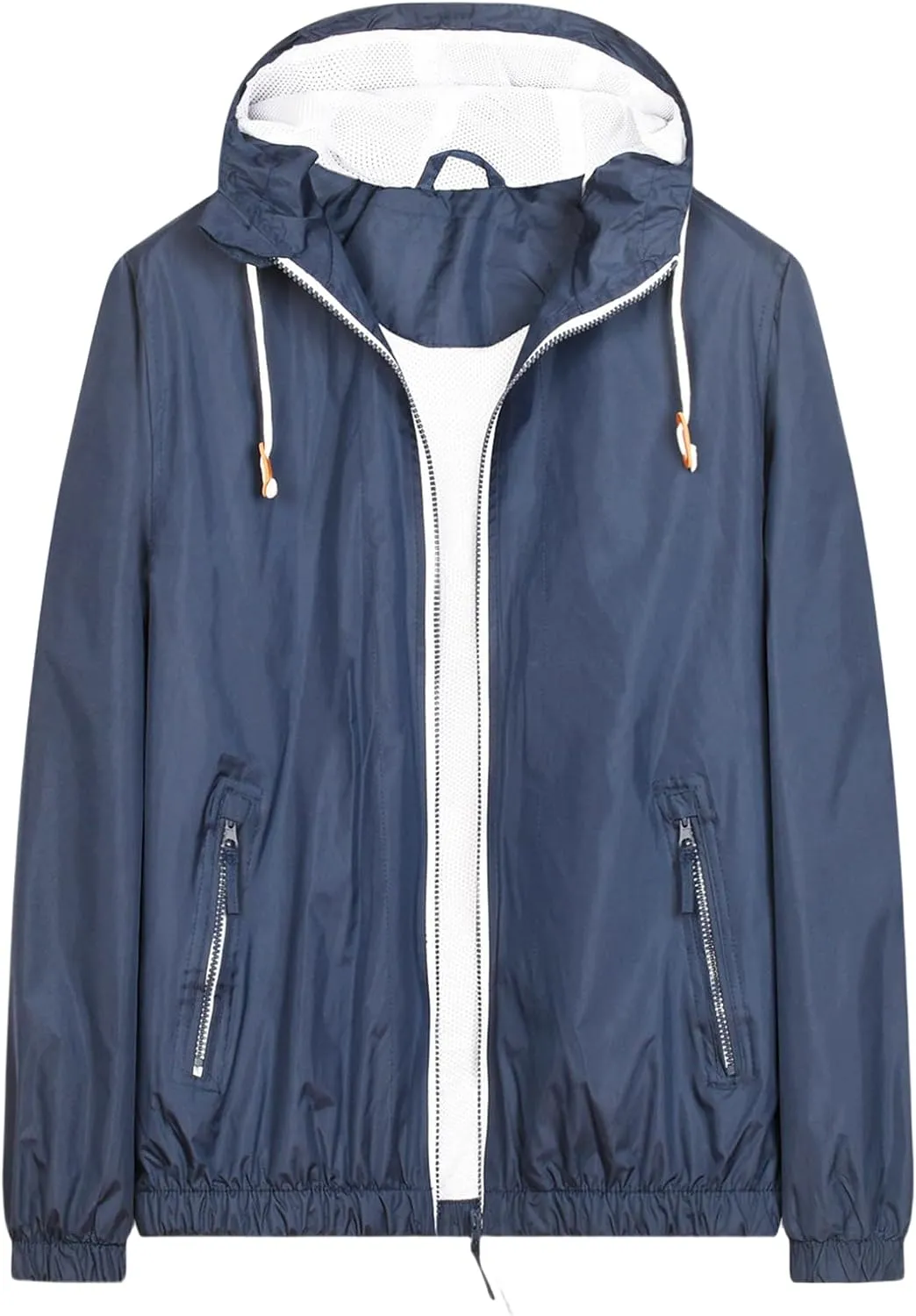 Mens Jackets,Lightweight Waterproof Jacket,Windbreaker Jackets for Men,Outdoor Hooded Pocket Raincoat Jacket