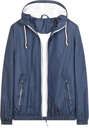Mens Jackets,Lightweight Waterproof Jacket,Windbreaker Jackets for Men,Outdoor Hooded Pocket Raincoat Jacket