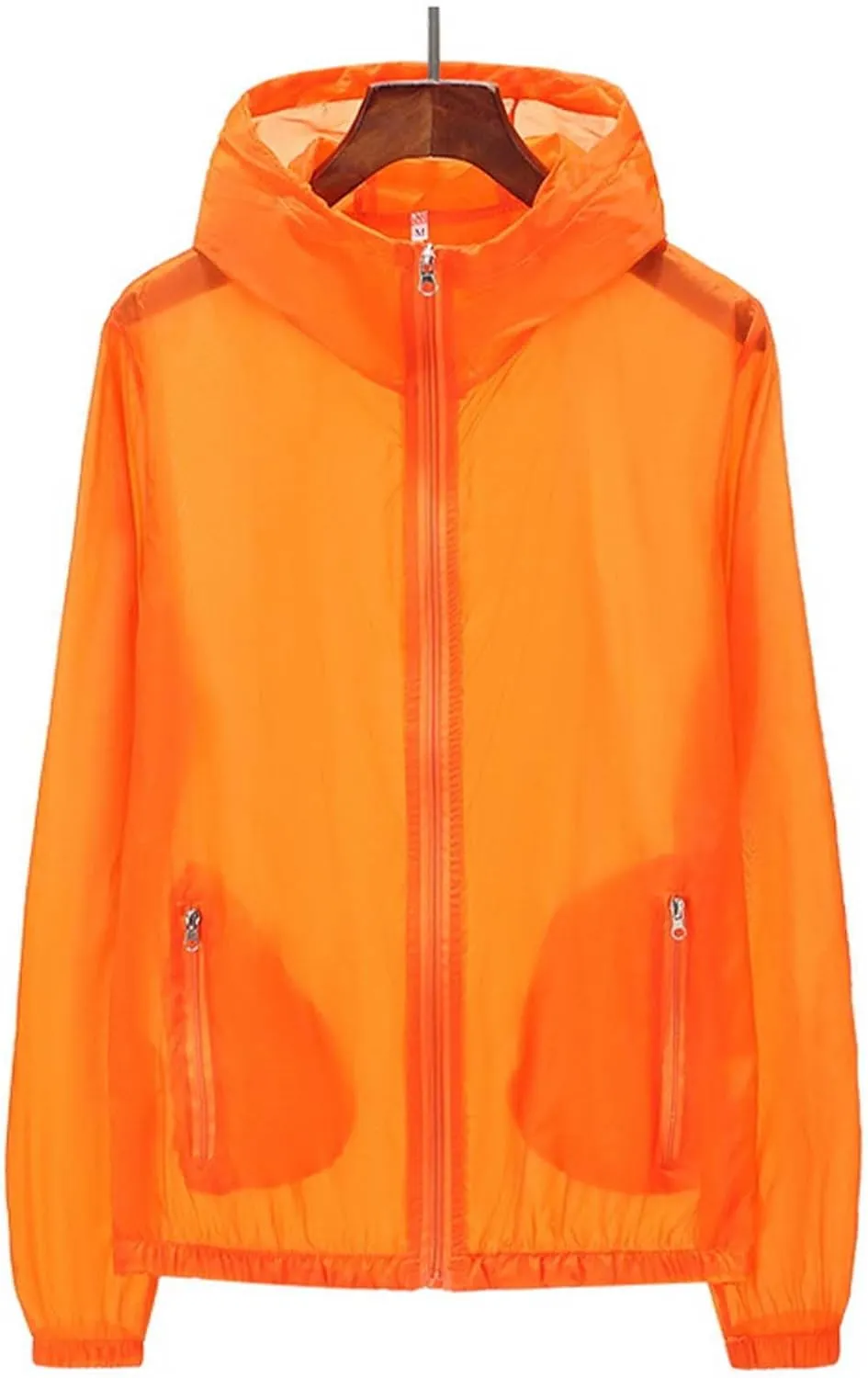 Mens Lightweight Waterproof Rain Jacket Windbreaker Casual Reflective Zip Up Jackets with Hood Mens Sun UV Protection Jackets
