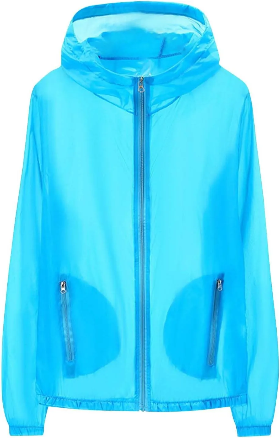 Mens Lightweight Waterproof Rain Jacket Windbreaker Casual Reflective Zip Up Jackets with Hood Mens Sun UV Protection Jackets