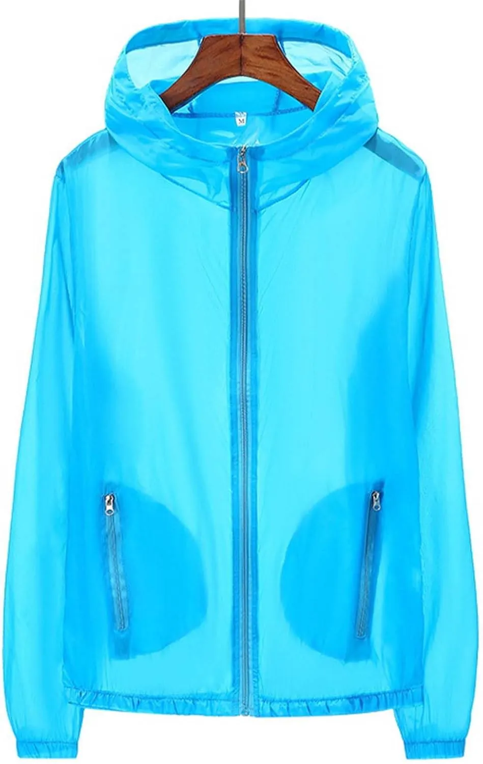 Mens Lightweight Waterproof Rain Jacket Windbreaker Casual Reflective Zip Up Jackets with Hood Mens Sun UV Protection Jackets