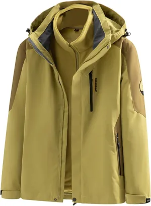 Mens Mountain Waterproof Ski Snow Jacket Winter Windproof Rain Jackets Lightweight Mountain Sport Jackets Outdoor
