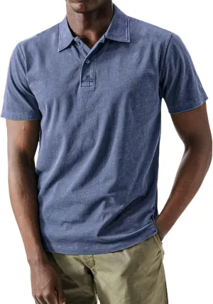Mens Pique Polo Shirts Vintage Summer Washed Cotton T-Shirt Quick Dry Short Sleeve Tactical Shirt Jersey Baseball Tees