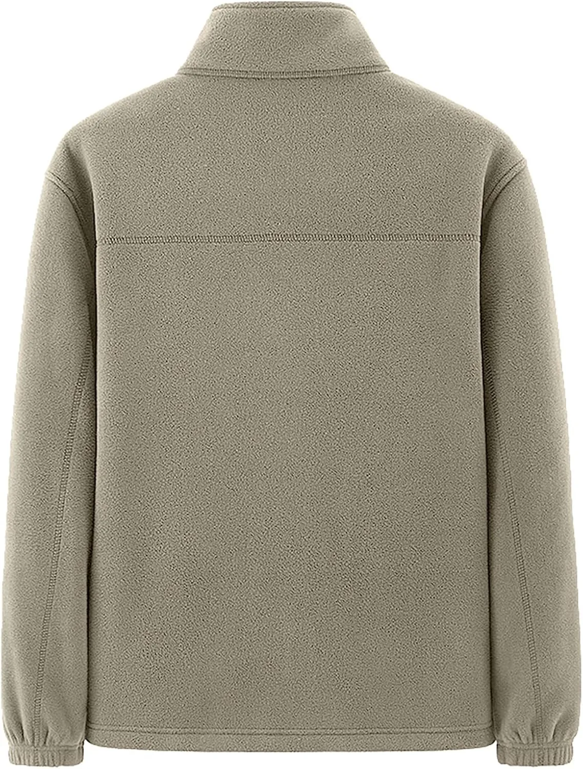Mens Polar Fleece Jacket Full Zip Plus Size Winter Thermal Jackets Long Sleeve Stand Collar Sweatshirts Coats with Pockets