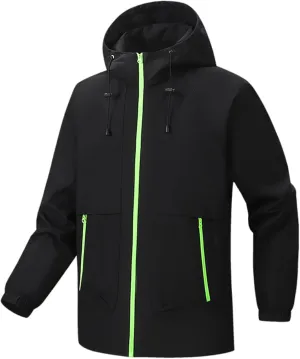 Mens Rain Jackets Waterproof Windproof Warm Windbreaker Casual Lightweight Rain Coat Outdoor Mountaineering Jackets