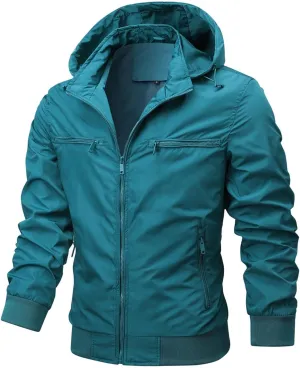 Mens Rain Jackets Waterproof with Hood Mens Windbreaker Jackets Lightweight Winter Coats for Hiking Fishing