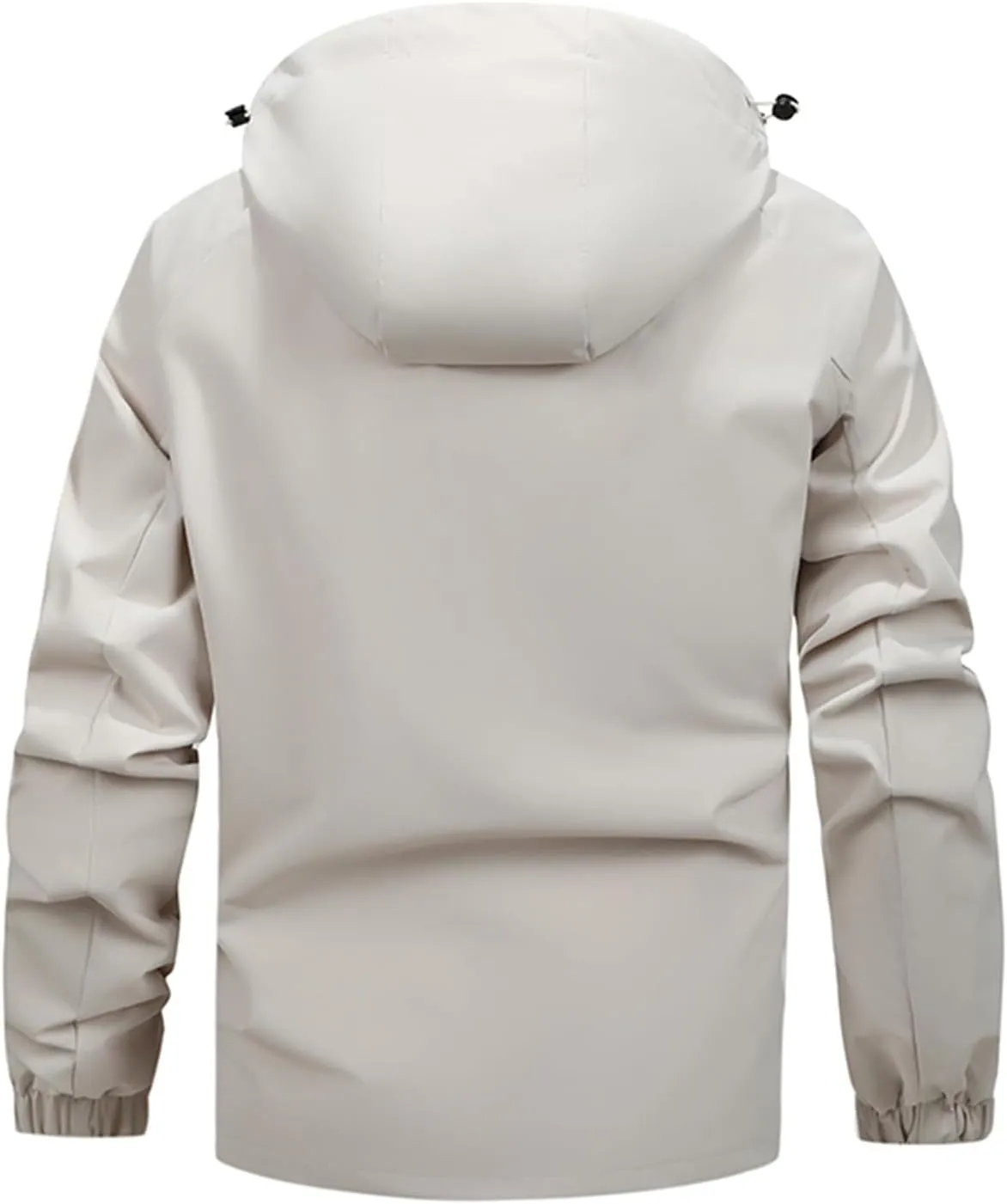 Mens Rain Jackets Waterproof with Hood Outdoor Hiking Raincoats Lightweight Slim Fit Softshell Windbreakers Jackets