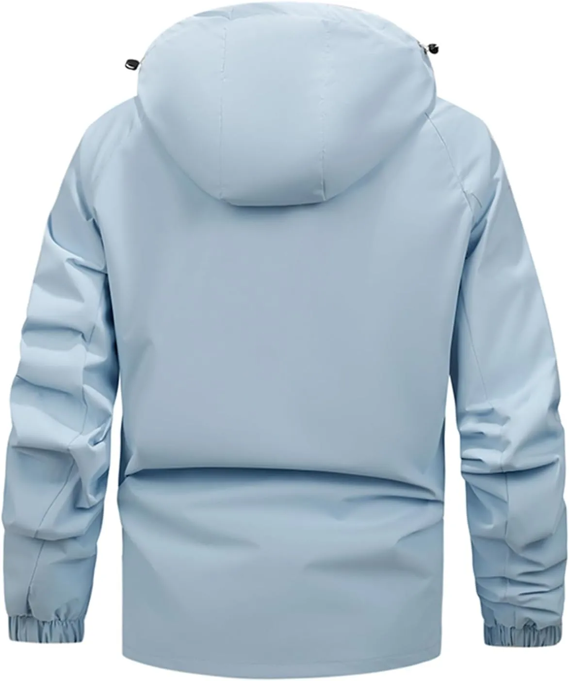 Mens Rain Jackets Waterproof with Hood Outdoor Hiking Raincoats Lightweight Slim Fit Softshell Windbreakers Jackets
