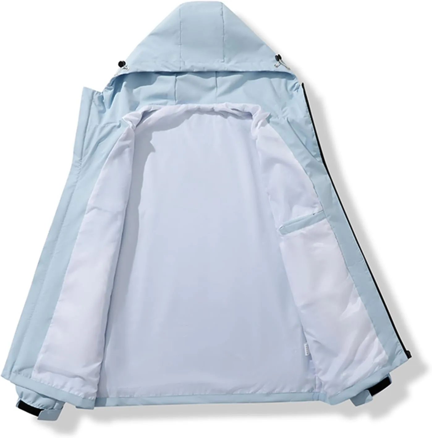 Mens Rain Jackets Waterproof with Hood Outdoor Hiking Raincoats Lightweight Slim Fit Softshell Windbreakers Jackets