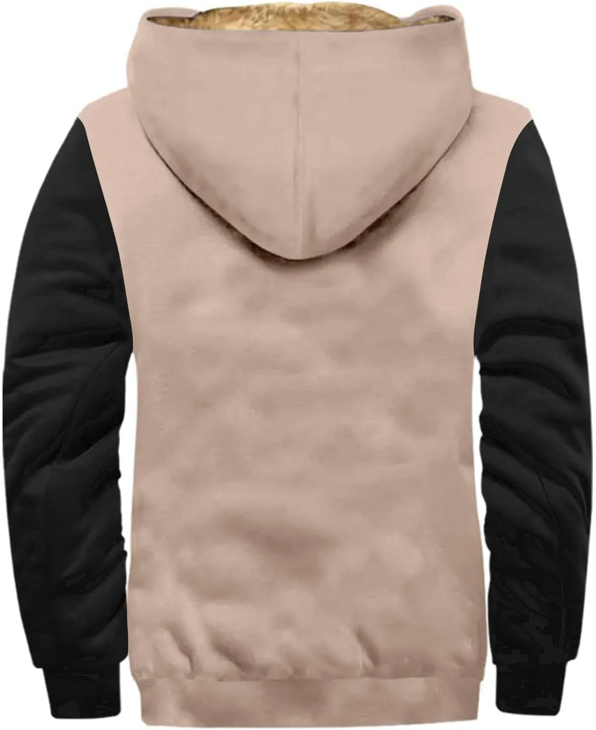 Mens Winter Coat Sherpa Lined Hoodie Jackets Zip Up Long Sleeve Heavyweight Sweatshirt Warm Fleece Jacket, S-5XL