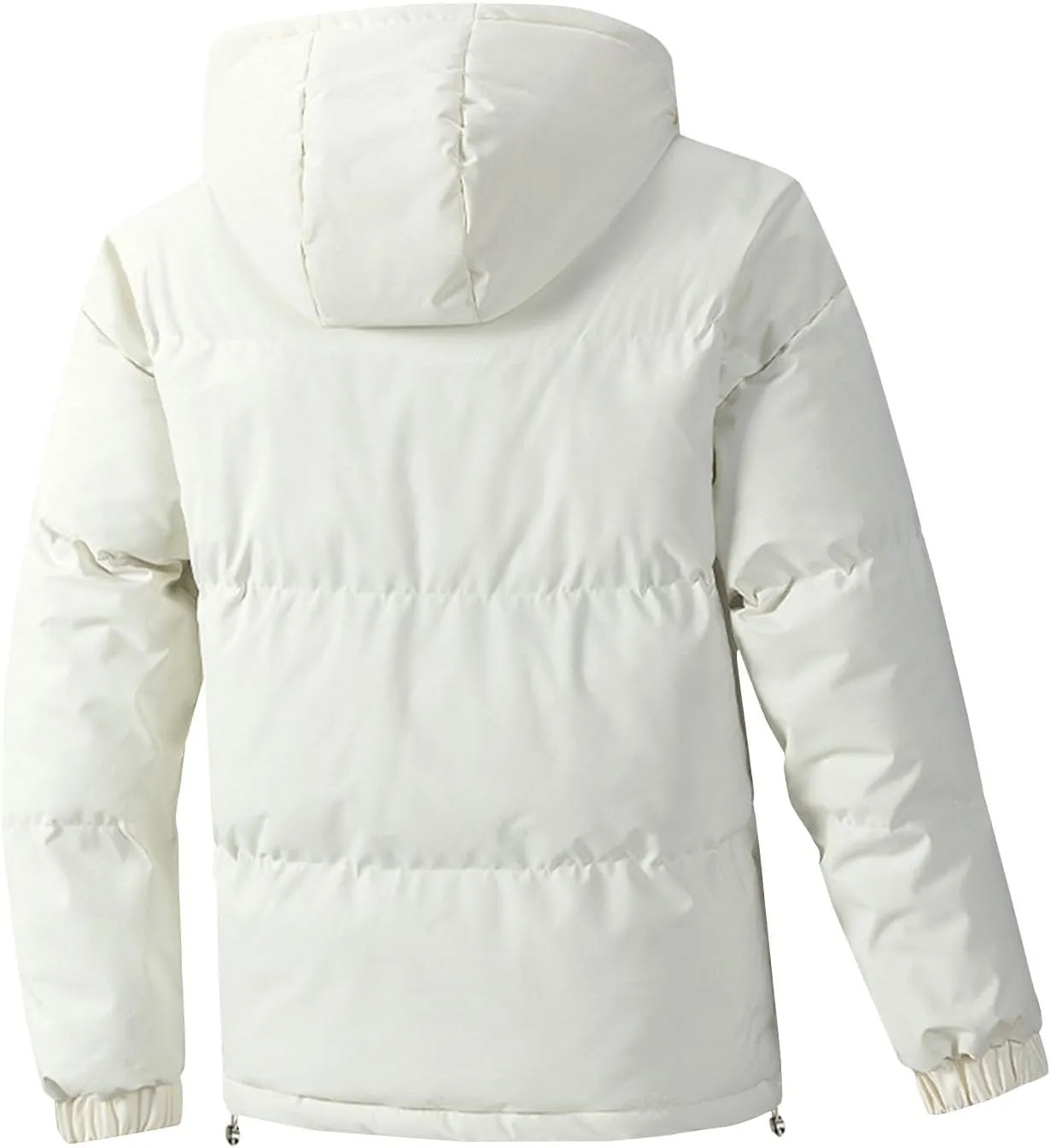 Mens Winter Puffer Jackets Warm Down Coats Zip Up Hoodies Padded Quilted Jacket Puffy Parka Overcoats Thick Outerwear