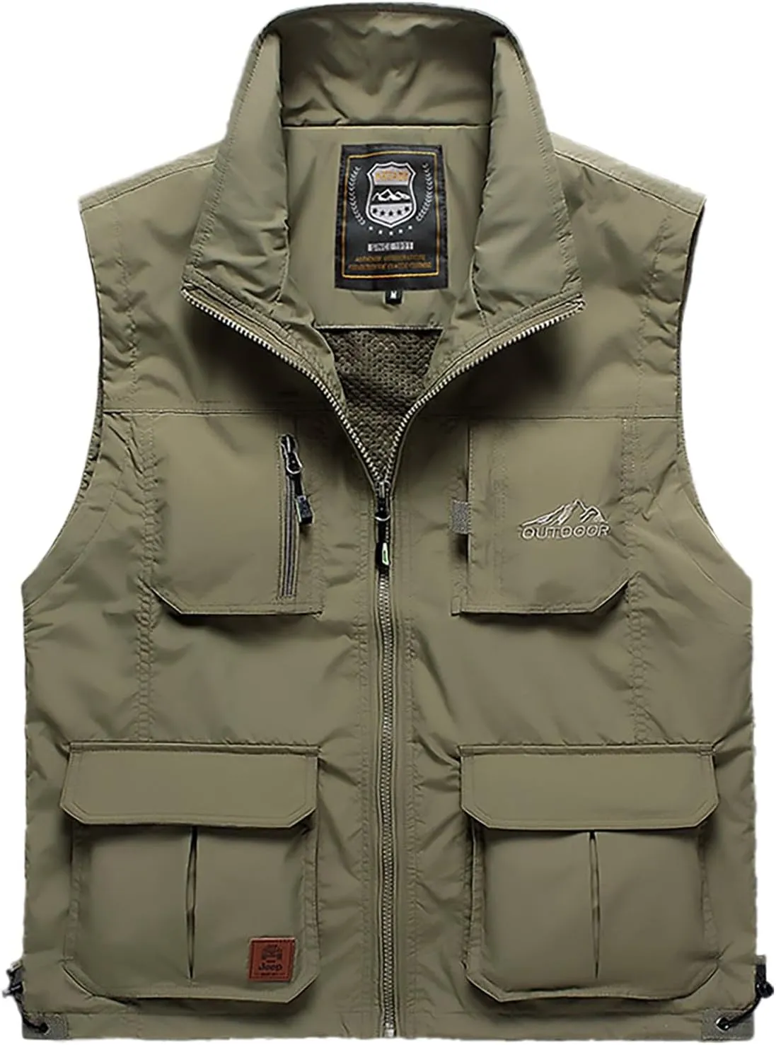 Men's Workout Hooded Tank Tops Sleeveless Hoodies Gym Workout Training Tees Bodybuilding Muscle Cut Off T-Shirts Walking Jackets for Men(Khaki,X-Large)