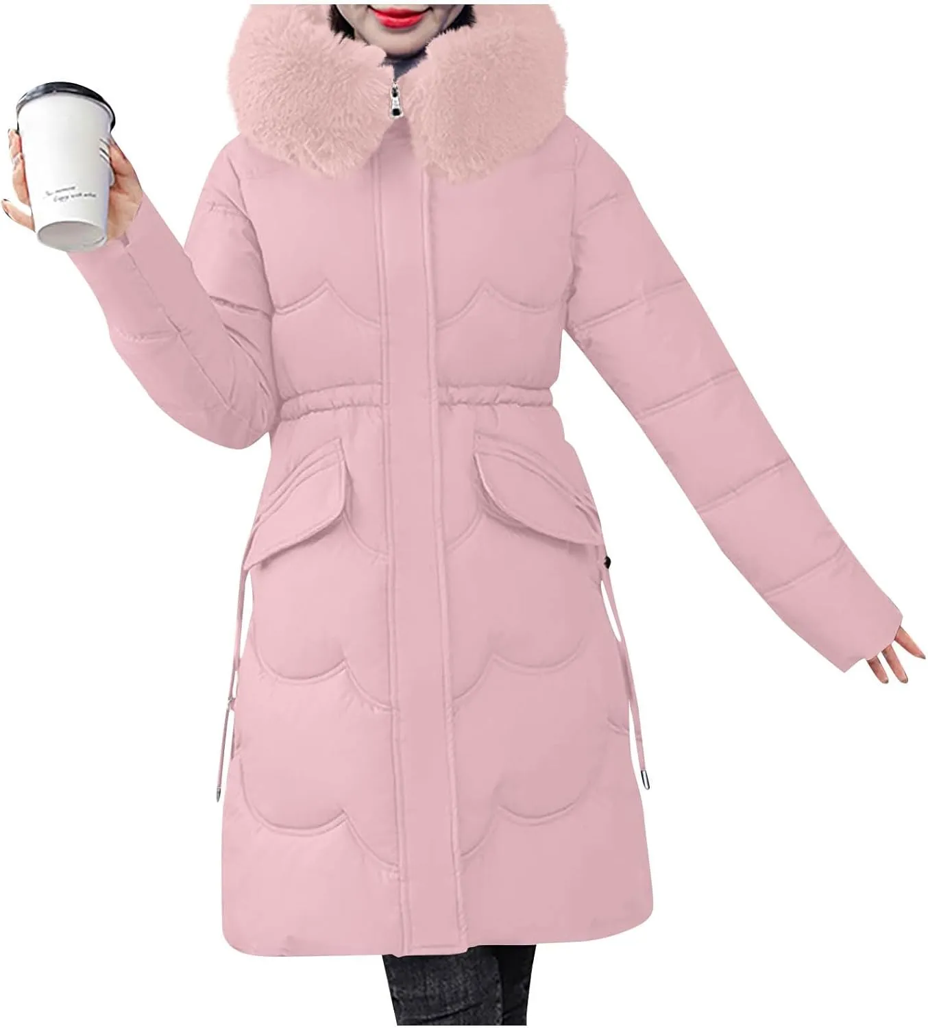 Oversized Fleece Long Coats Jackets for Women Winter Fall Warm Puffer Outerwear Plus Size Trendy Warm Clothes