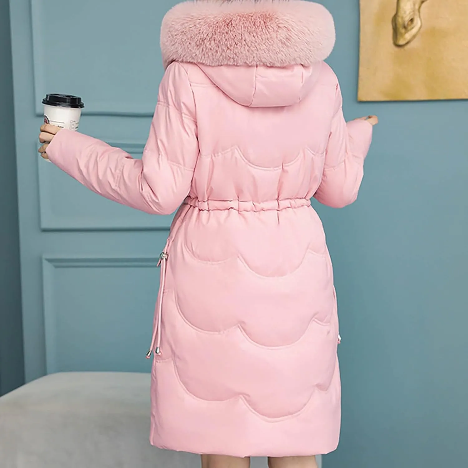 Oversized Fleece Long Coats Jackets for Women Winter Fall Warm Puffer Outerwear Plus Size Trendy Warm Clothes
