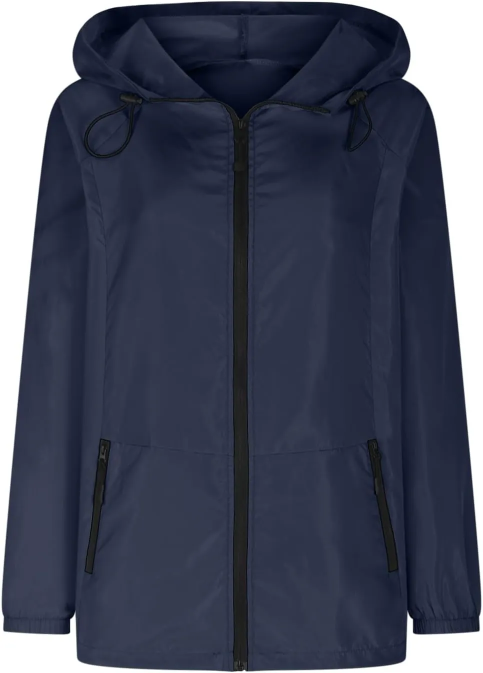 Packable Rain Jacket Women Lightweight Waterproof Raincoat with Hood Cycling Bike Jacket Windbreaker Versatile Coat