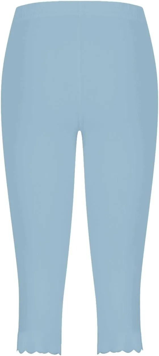 Pants for Women Pants 2024 High Waisted Yoga Capri Pants Lightweight Comfortable Solid Color Soft Casual Pants for
