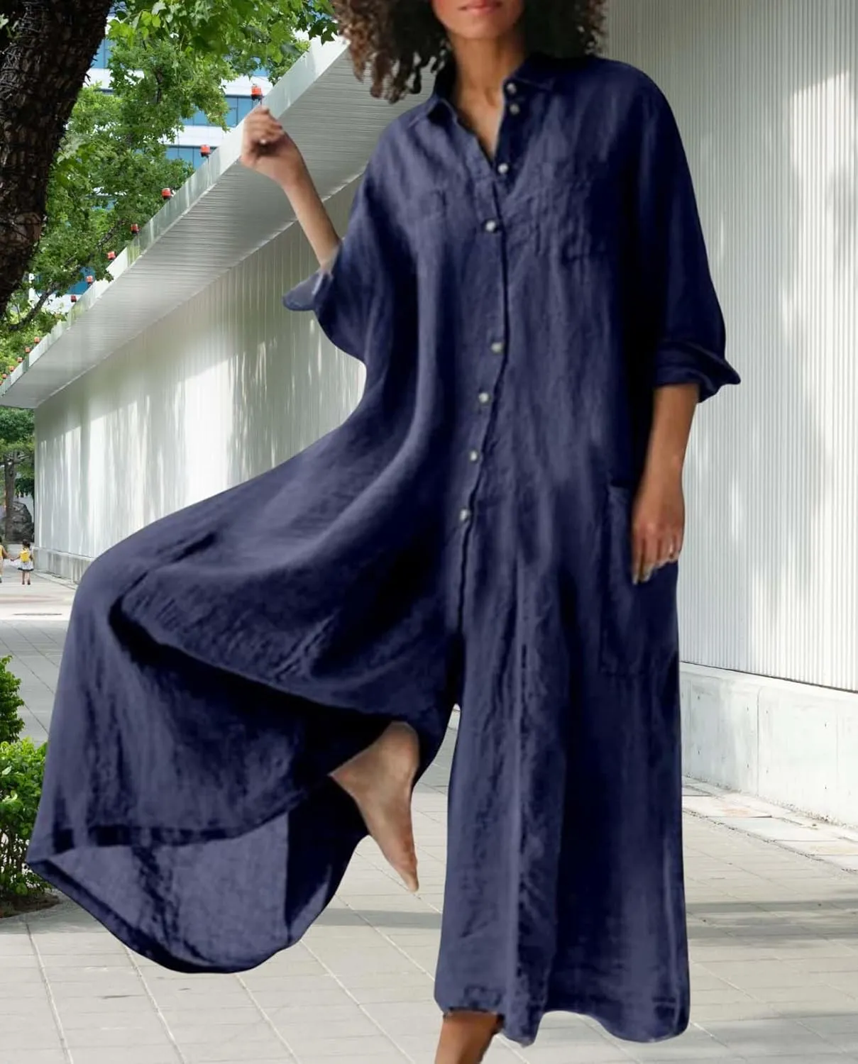 Plus Size Wide Leg Jumpsuits for Women Casual Linen Jump suits for Curvy Women 2024 Sleeveless Oversized Overalls