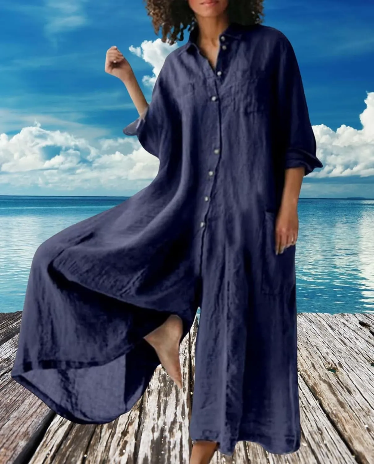 Plus Size Wide Leg Jumpsuits for Women Casual Linen Jump suits for Curvy Women 2024 Sleeveless Oversized Overalls