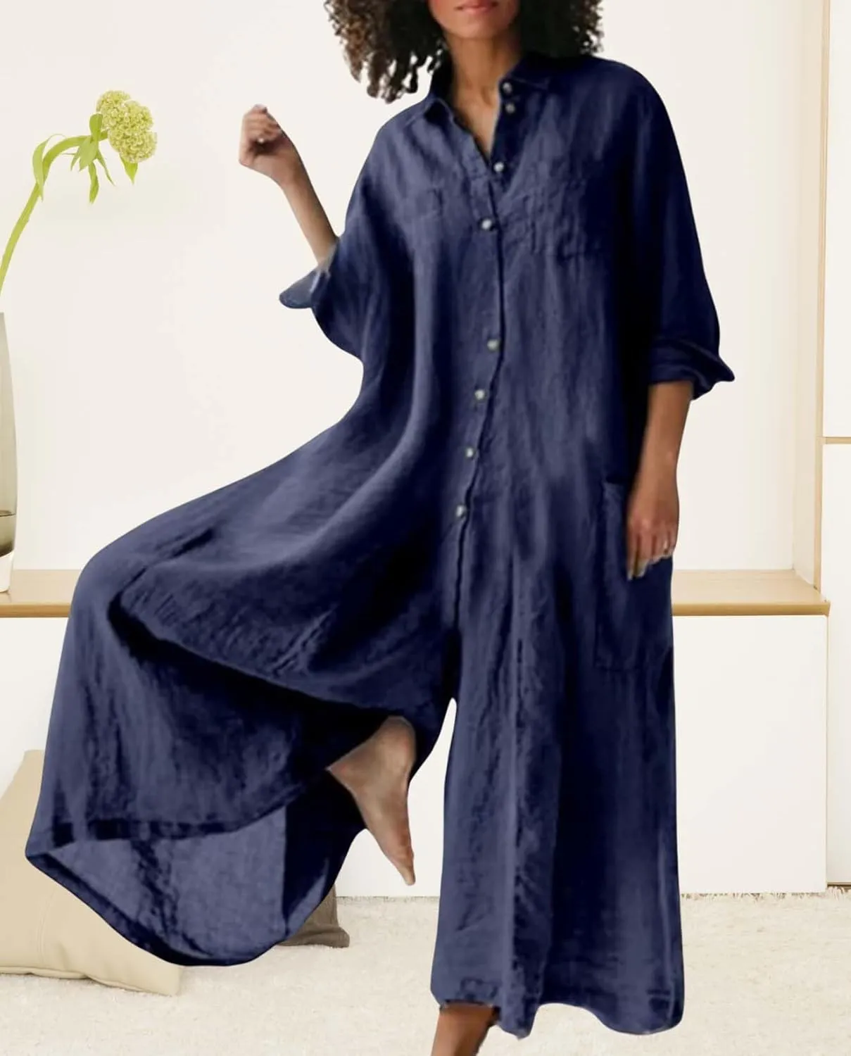 Plus Size Wide Leg Jumpsuits for Women Casual Linen Jump suits for Curvy Women 2024 Sleeveless Oversized Overalls