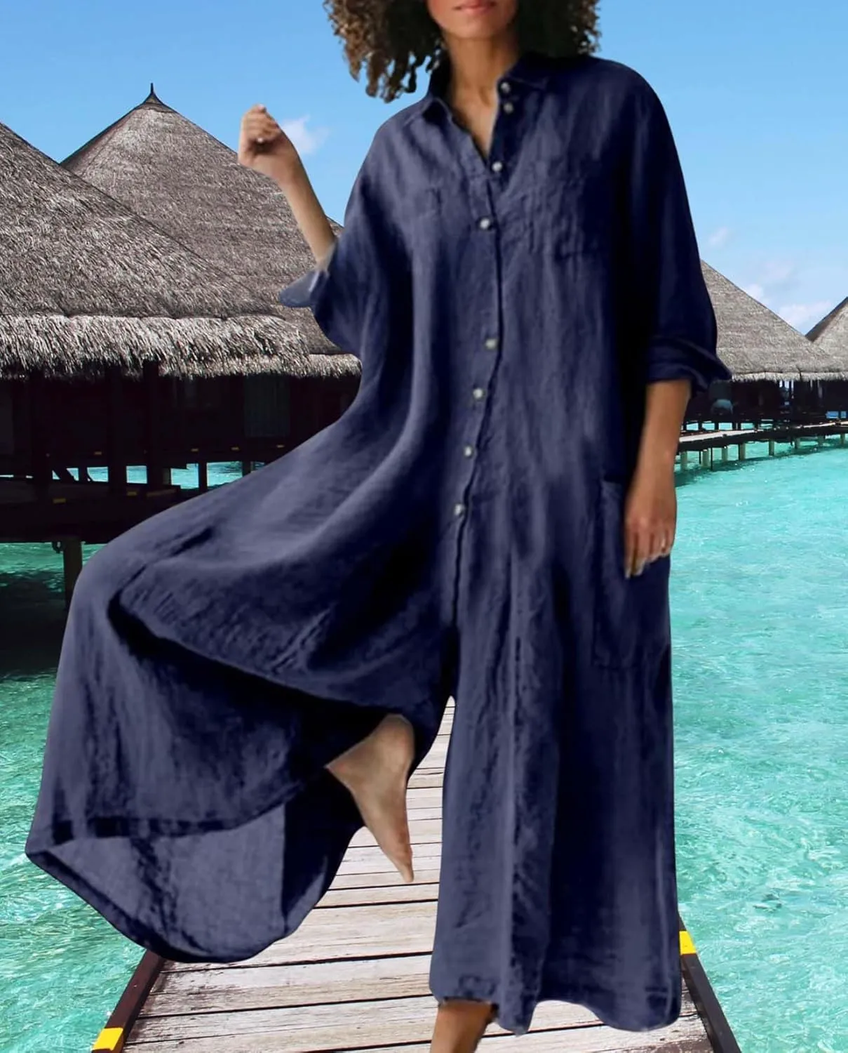 Plus Size Wide Leg Jumpsuits for Women Casual Linen Jump suits for Curvy Women 2024 Sleeveless Oversized Overalls