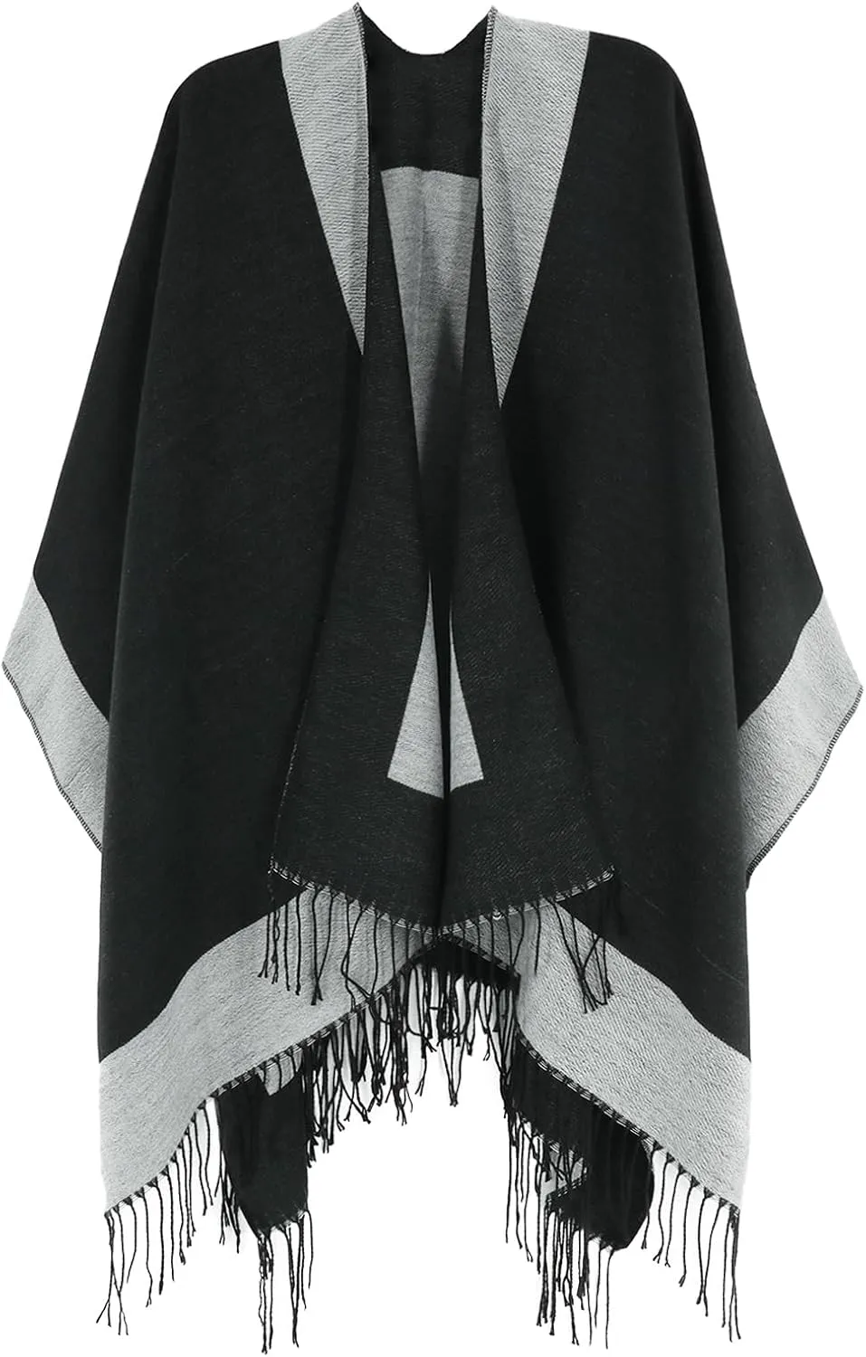 Poncho Shawl Wraps for Women, Women's Soft Warm Ponchos Sweaters Open Front Travel Poncho Cape for fall winter Spring