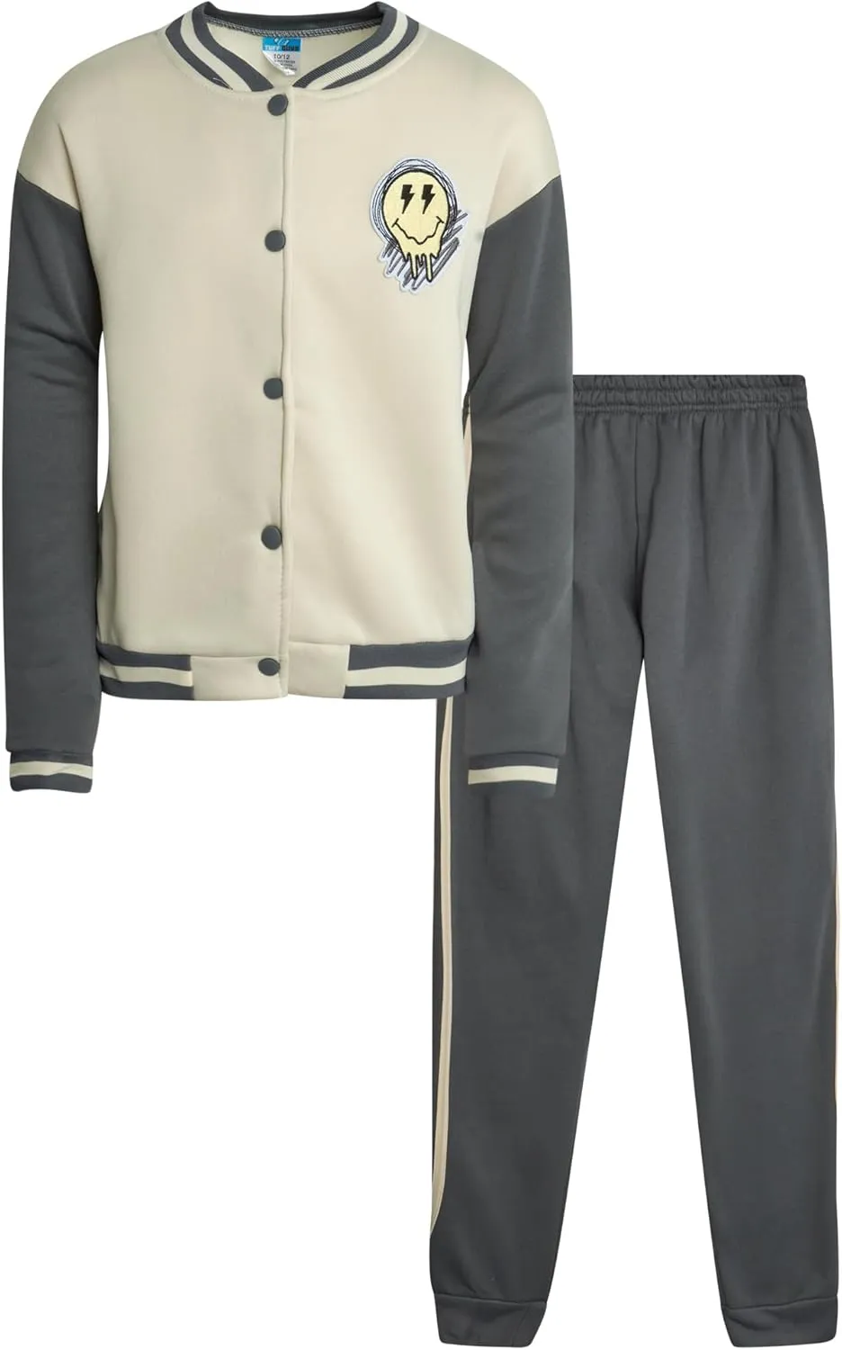 Pro Athlete Boys' Sweatsuit - 2 Piece Fleece Varsity Jacket and Jogger Sweatpants Set - Activewear Set for Boys (8-16)